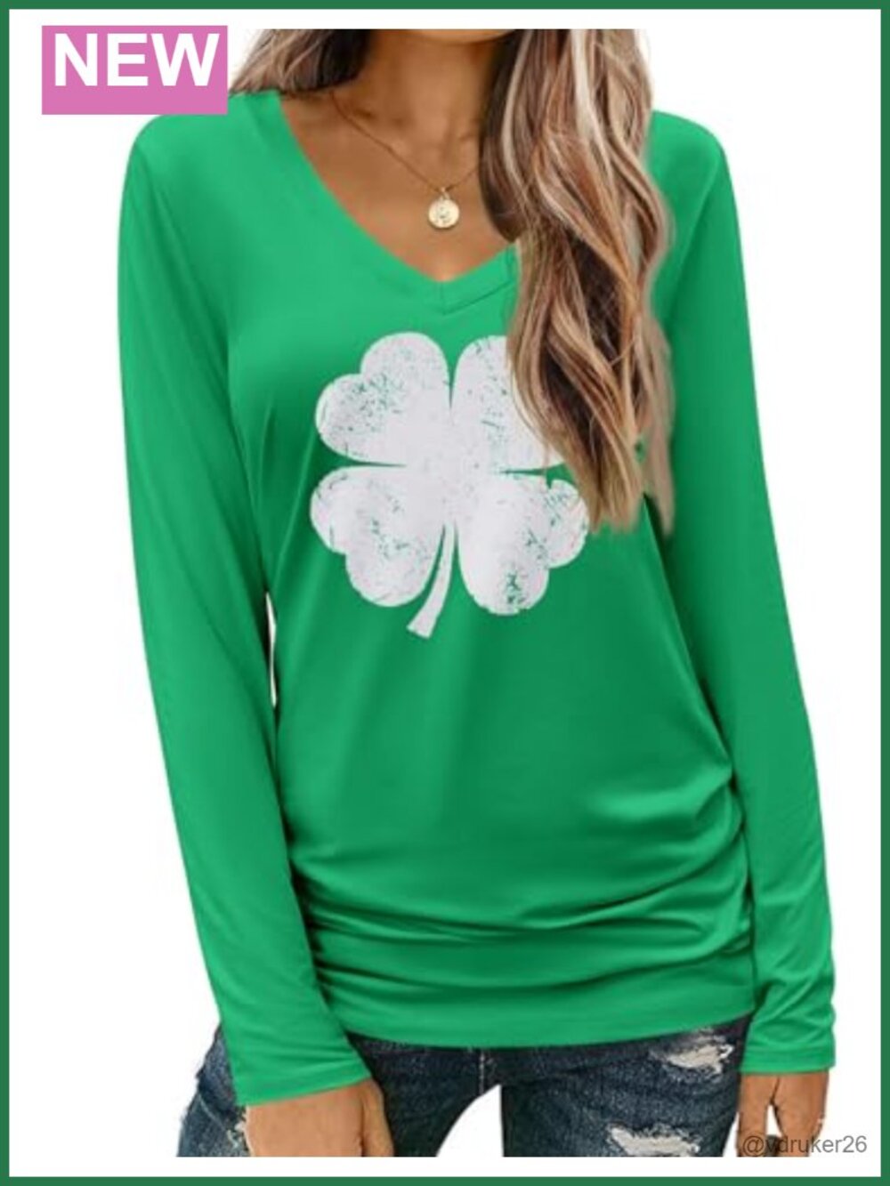 Zeagoo Women's Long Sleeve V-Neck T-Shirt Soft Stretch Casual Basic Tee
